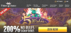 Palace of chance casino promotions